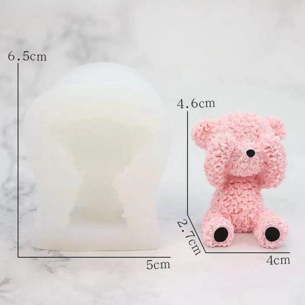 Molde Osito No Veo 3D Oso Peluche - Imagen 4