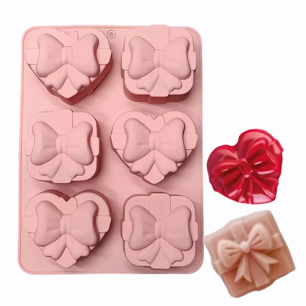 Molde 6 Cajas de Regalo con Moño - Imagen 2