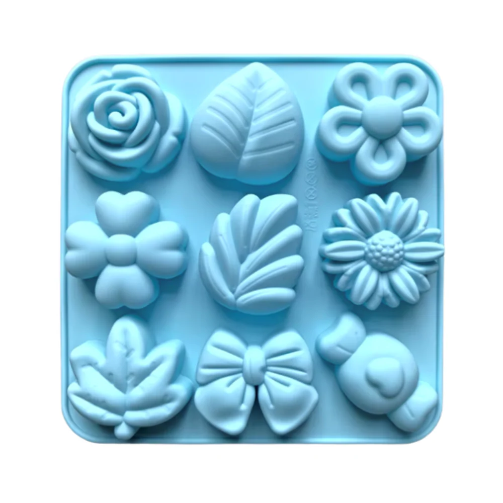 Molde 9 Flores Primavera Grandes