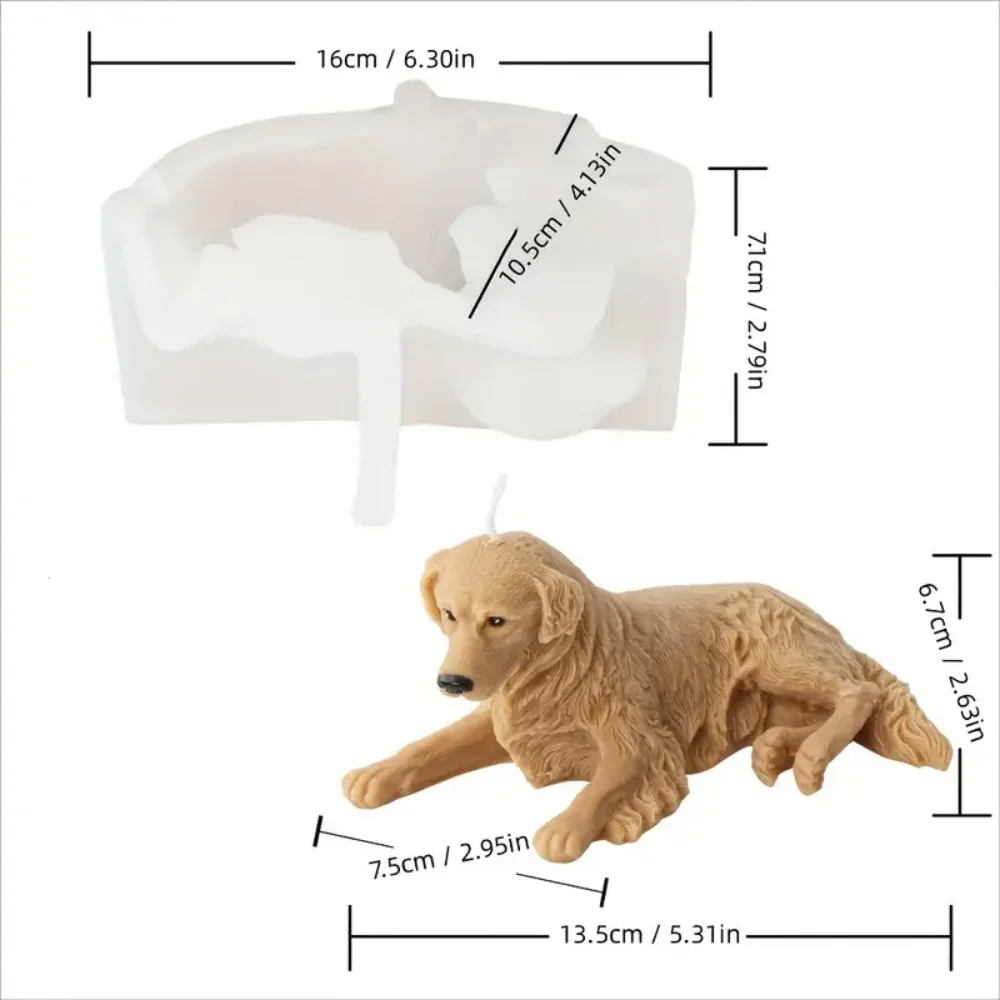 Molde Perro Golden Adulto 3D - Imagen 3
