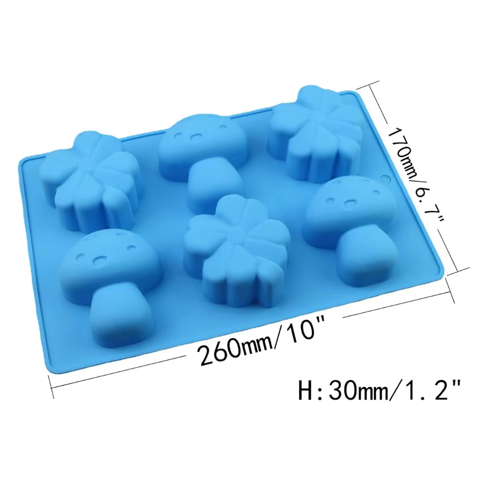 Molde de Silicón Doméstico Trébol y Honguito 2D - Imagen 5