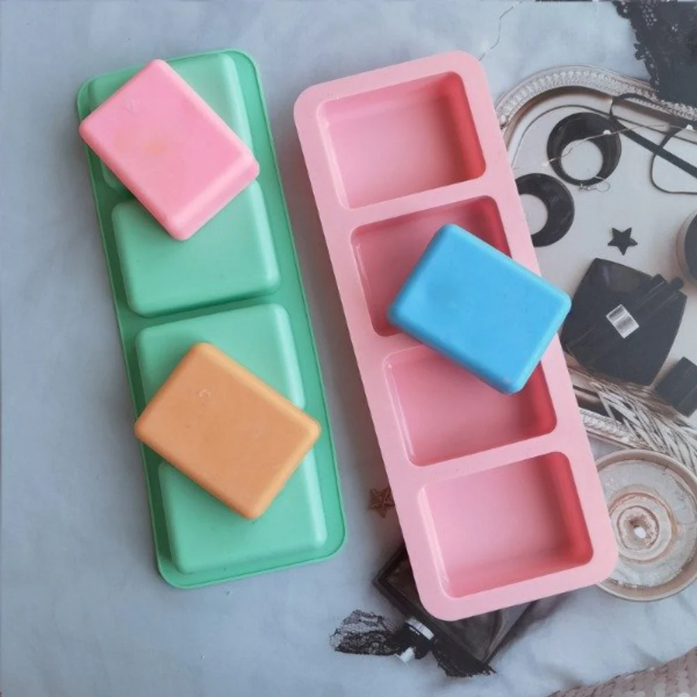 Molde de Silicón 4 Rectángulos Jaboneros Chicos - Imagen 2