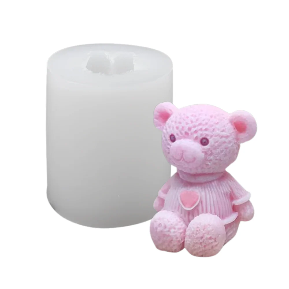 Molde Osito 3D Estrenando Suéter Nuevo