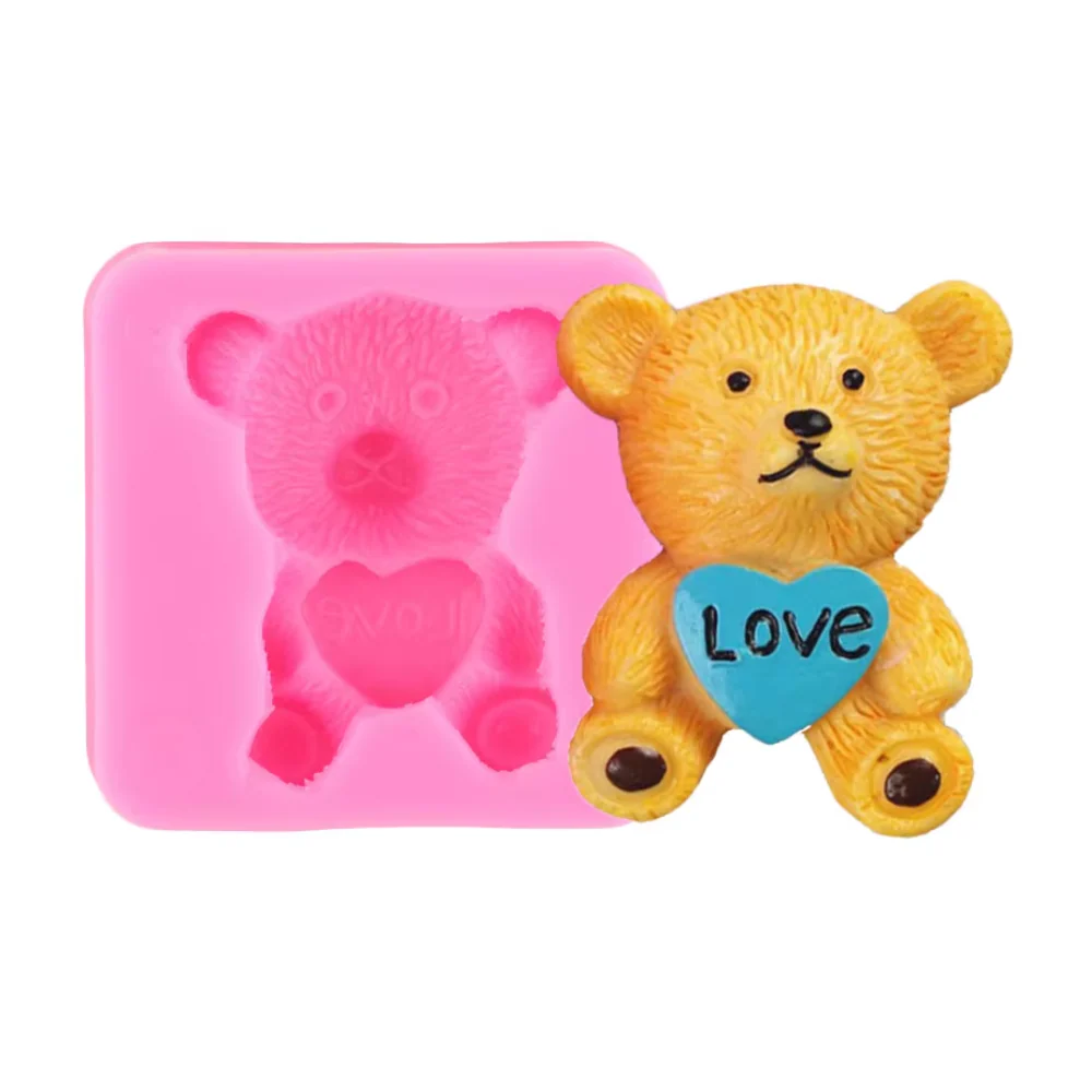 Molde Osito Corazón Love Fondant