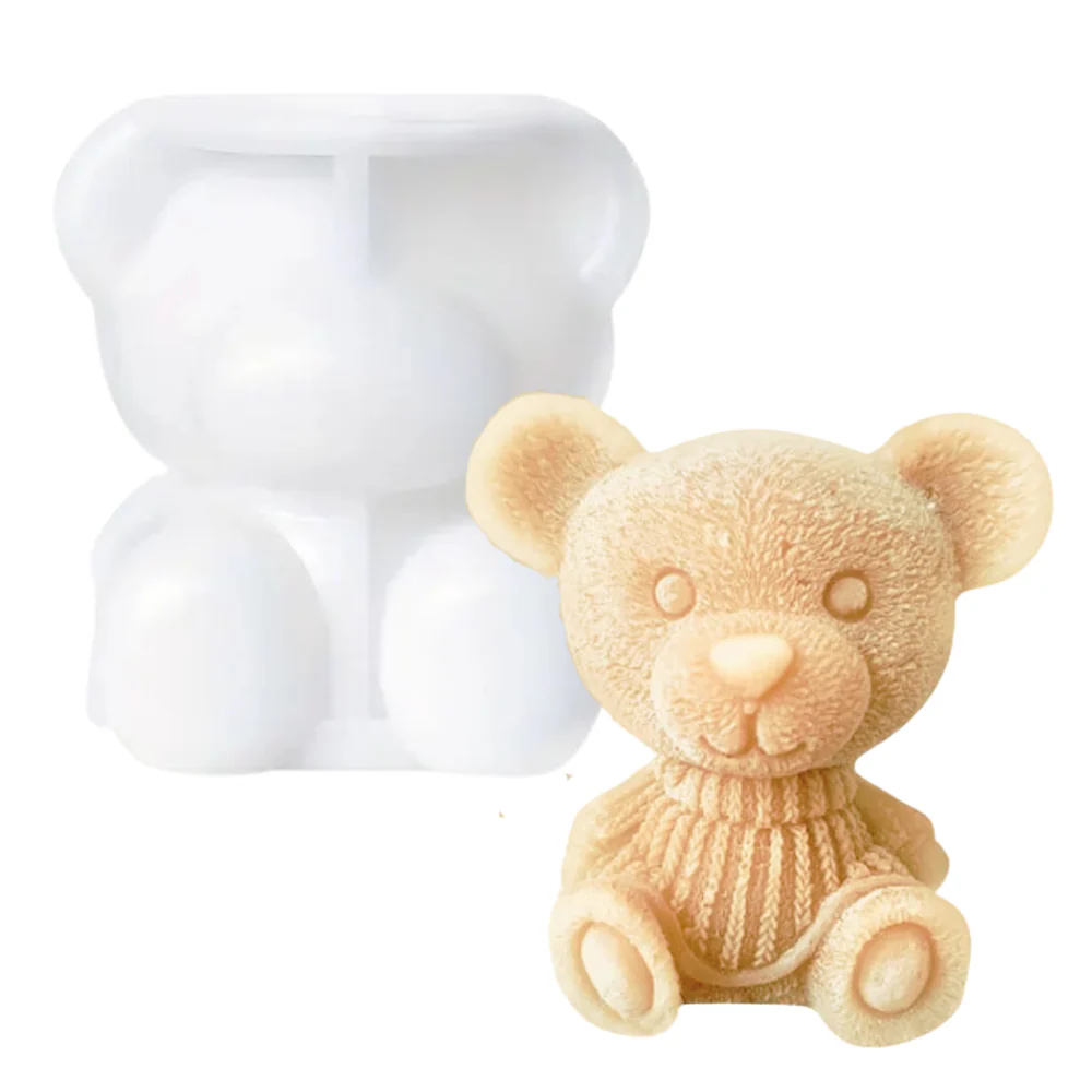 Molde Oso con Suéter en 3D Tierno 5 cm
