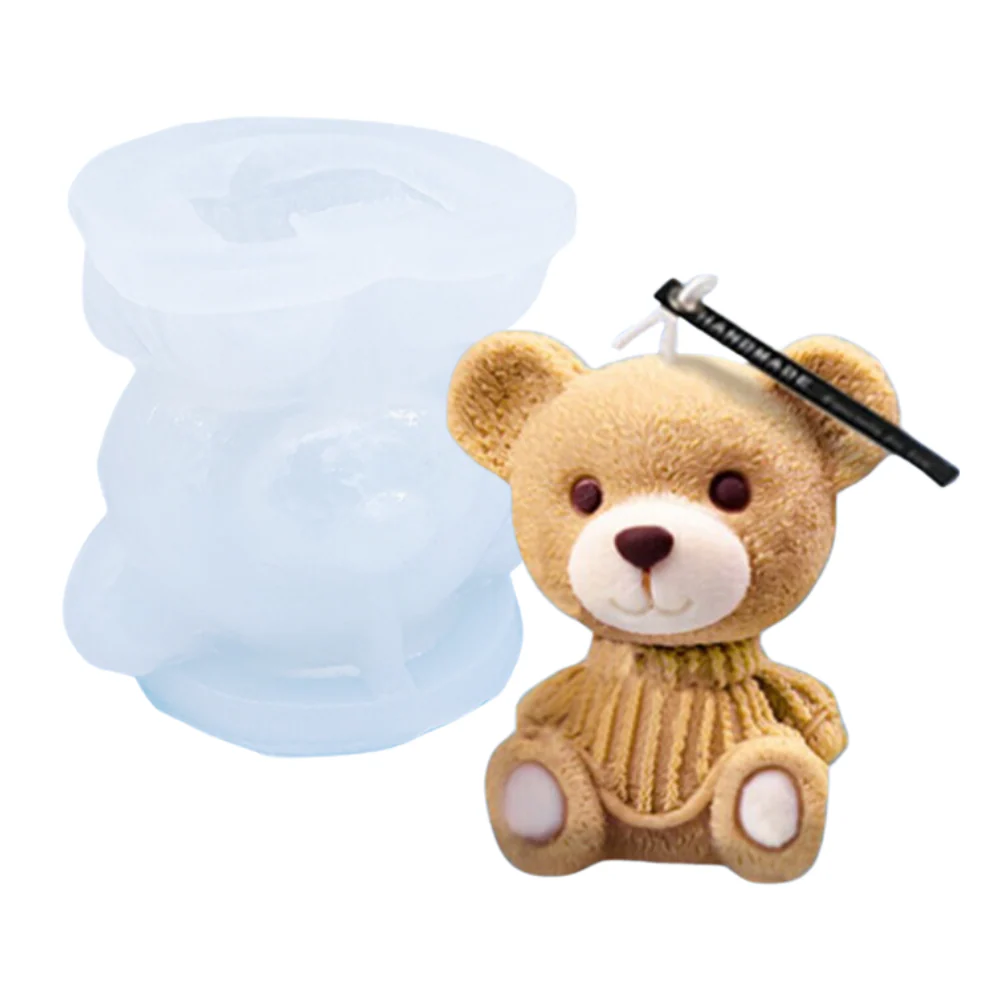 Molde Oso de Suéter Teddy Mediano 3D 6 cm