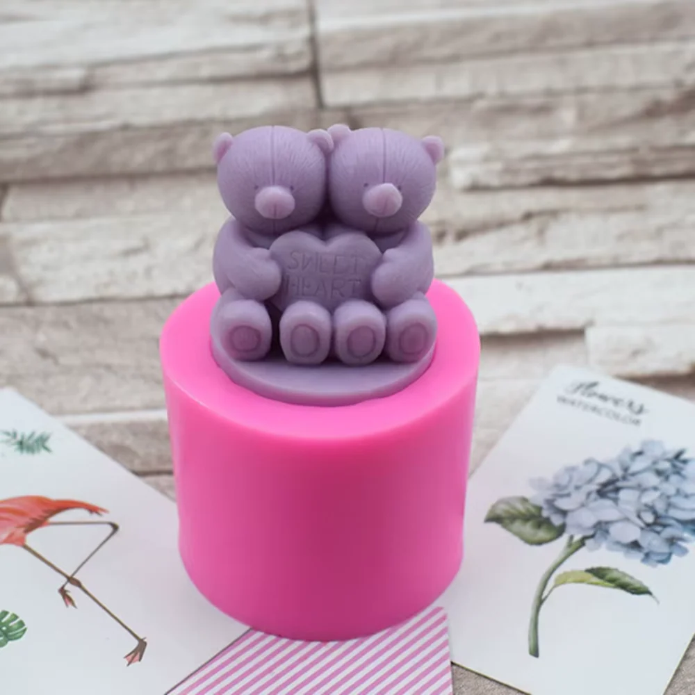 Molde de Osos Amorosos y Empalagosos 3D - Imagen 3