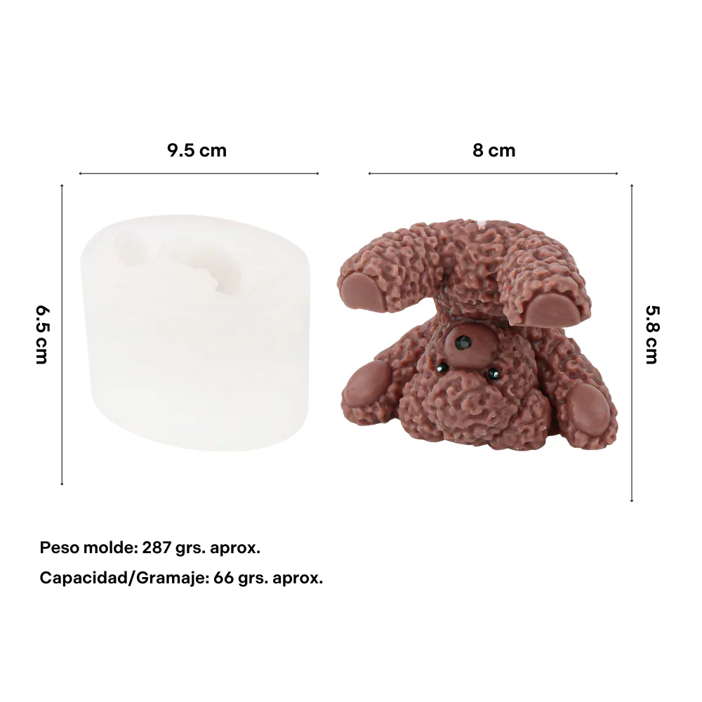 Molde de Oso Juguetón de Cabeza 3D - Imagen 4