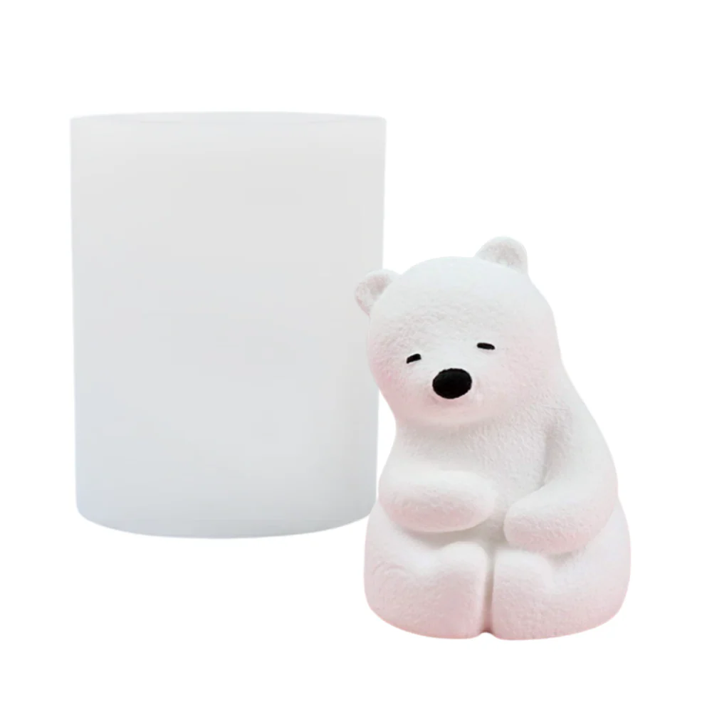 Molde Oso Polar Sentadito y Calladito 3D