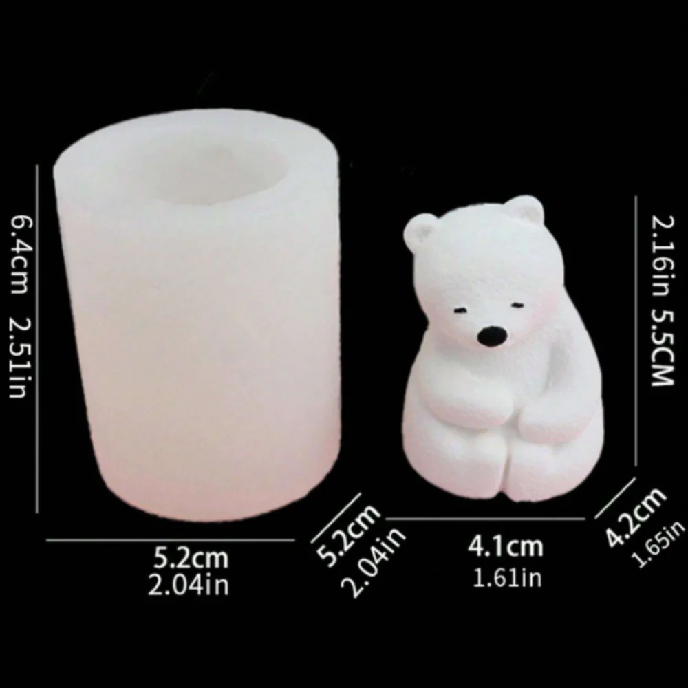 Molde Oso Polar Sentadito y Calladito 3D - Imagen 5