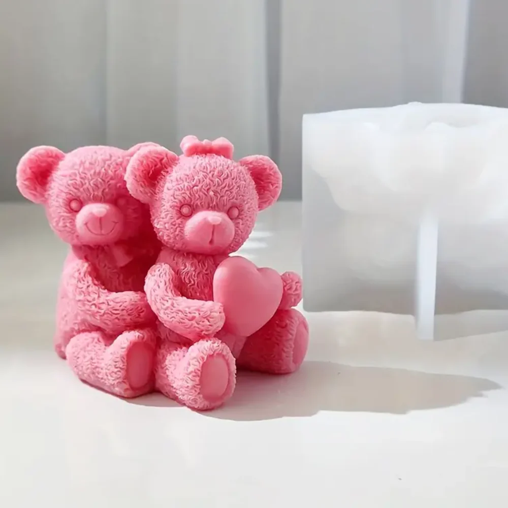 Molde Osos con Corazón Kerománticos 3D Con Corazón - Imagen 2