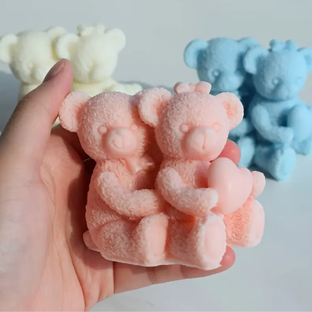 Molde Osos con Corazón Kerománticos 3D Con Corazón - Imagen 5