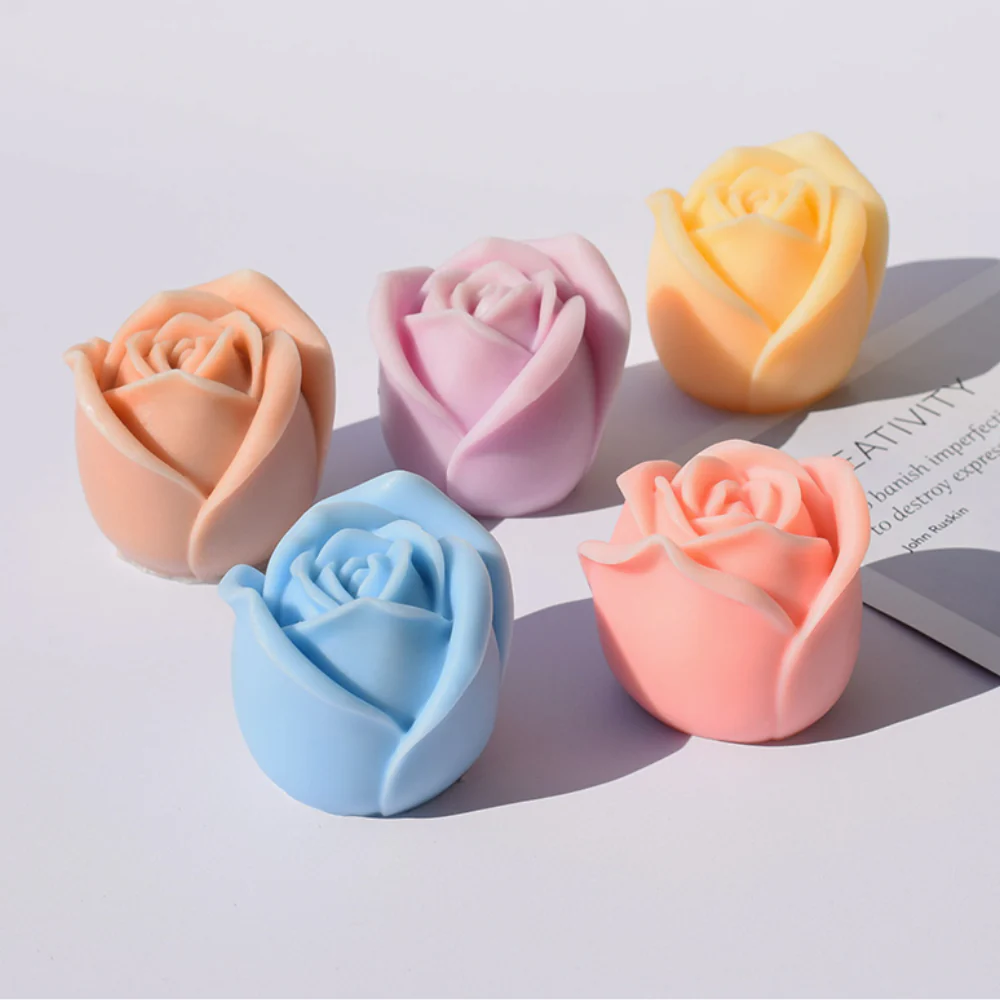 Molde Botón Rosa 3D 6.5 cm - Imagen 3