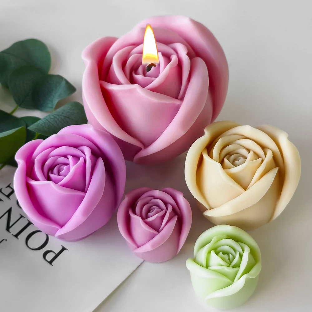 Molde Botón Rosa 3D 6.5 cm - Imagen 4