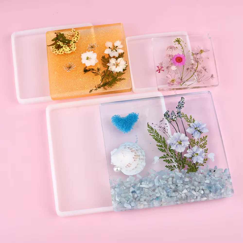 Molde de Silicón Cuadro Resina Diferentes Tamaños