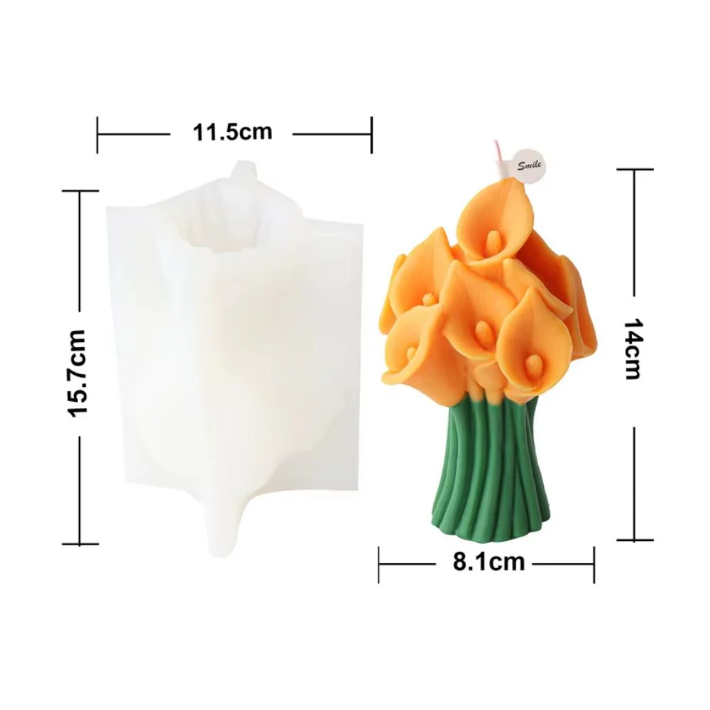 Molde de Silicón Ramo Floral Alcatraz 3D Grande - Imagen 3