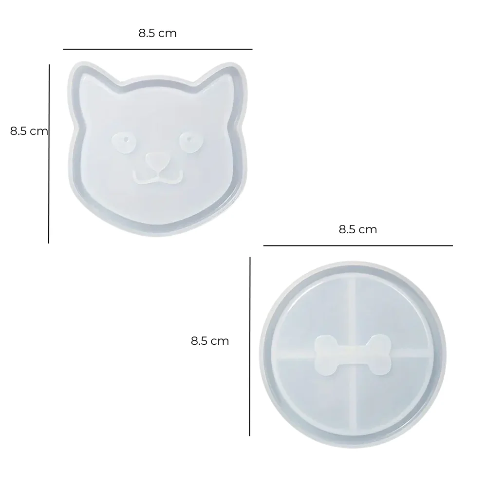 Molde Set Portavaso Cats para Resina - Imagen 3