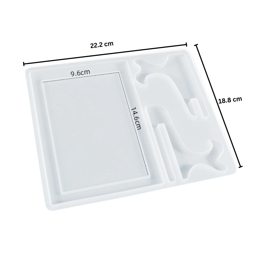 Molde Porta Fotos Rectangular con Base para Resina - Imagen 3