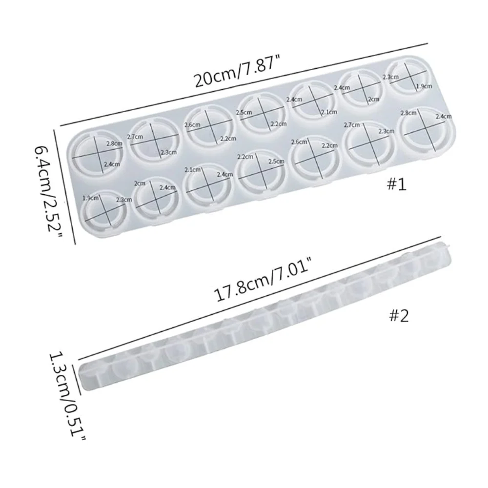 Moldes Para Resina Set Anillos Con Joyeria - Imagen 3