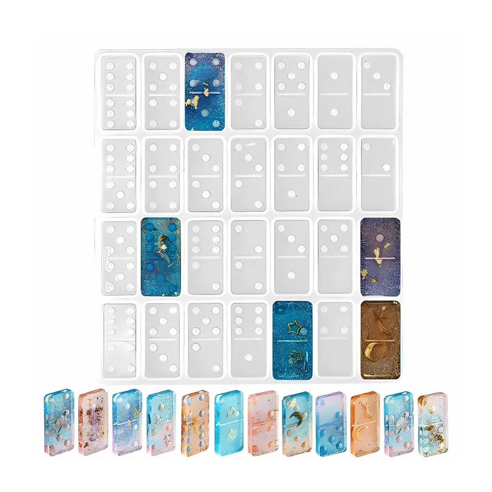 Molde de Silicón para Fichas de Dominó Decorativas