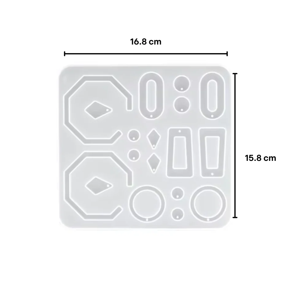 Molde de Silicón para Aretes y Arracadas en Resina - Imagen 3
