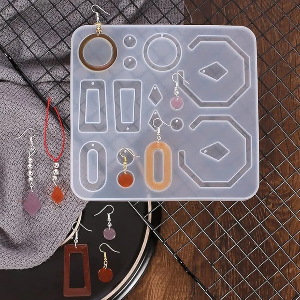 Molde de Silicón para Aretes y Arracadas en Resina - Imagen 2