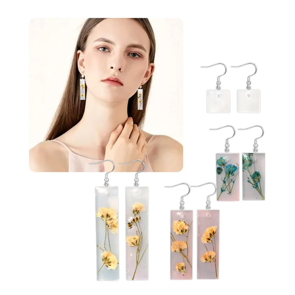 Molde Colgantes Rectangulares Largos para resina - Imagen 2