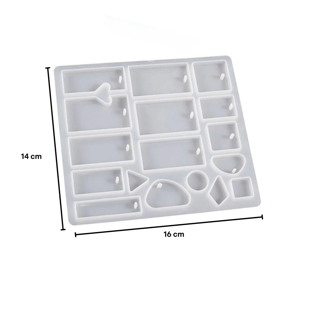 Molde de Silicón Colgantes y Joyería Geométrica para Resina - Imagen 4