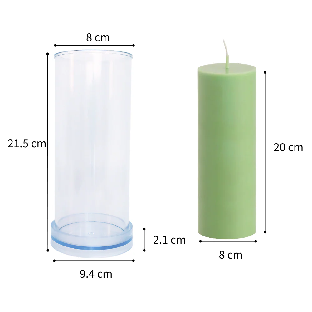 Molde Para Vela Acrílico Cirio Liso 8x20 - Imagen 3