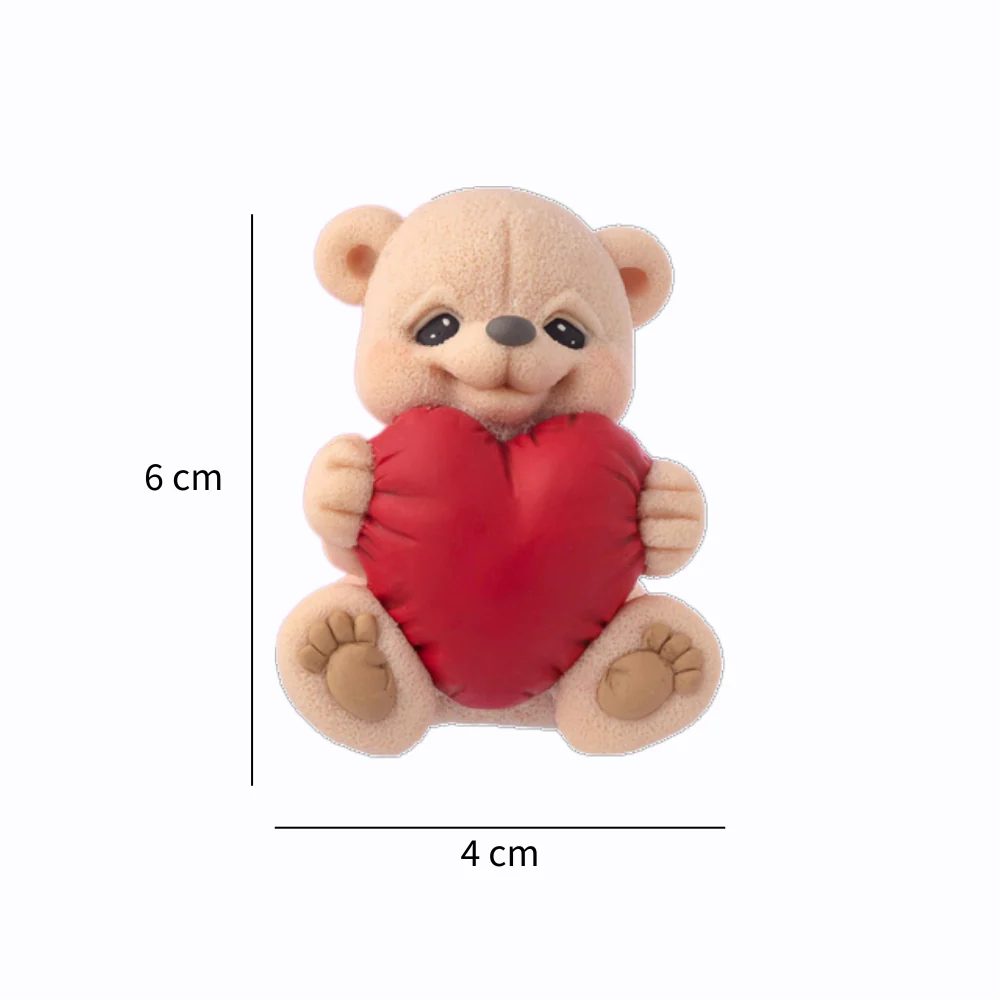 Molde Oso De Gran Corazón vela 3D - Imagen 3