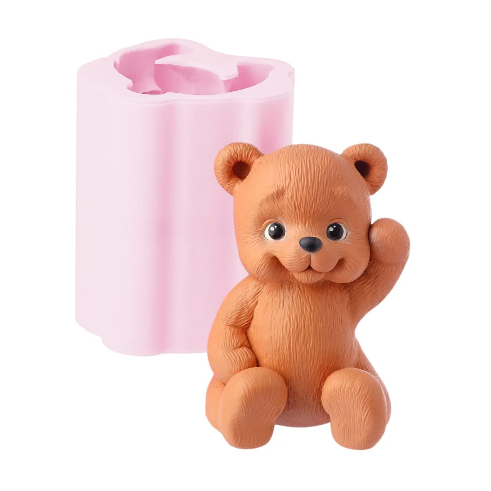 Molde De Silicón Oso Cariñoso 3D