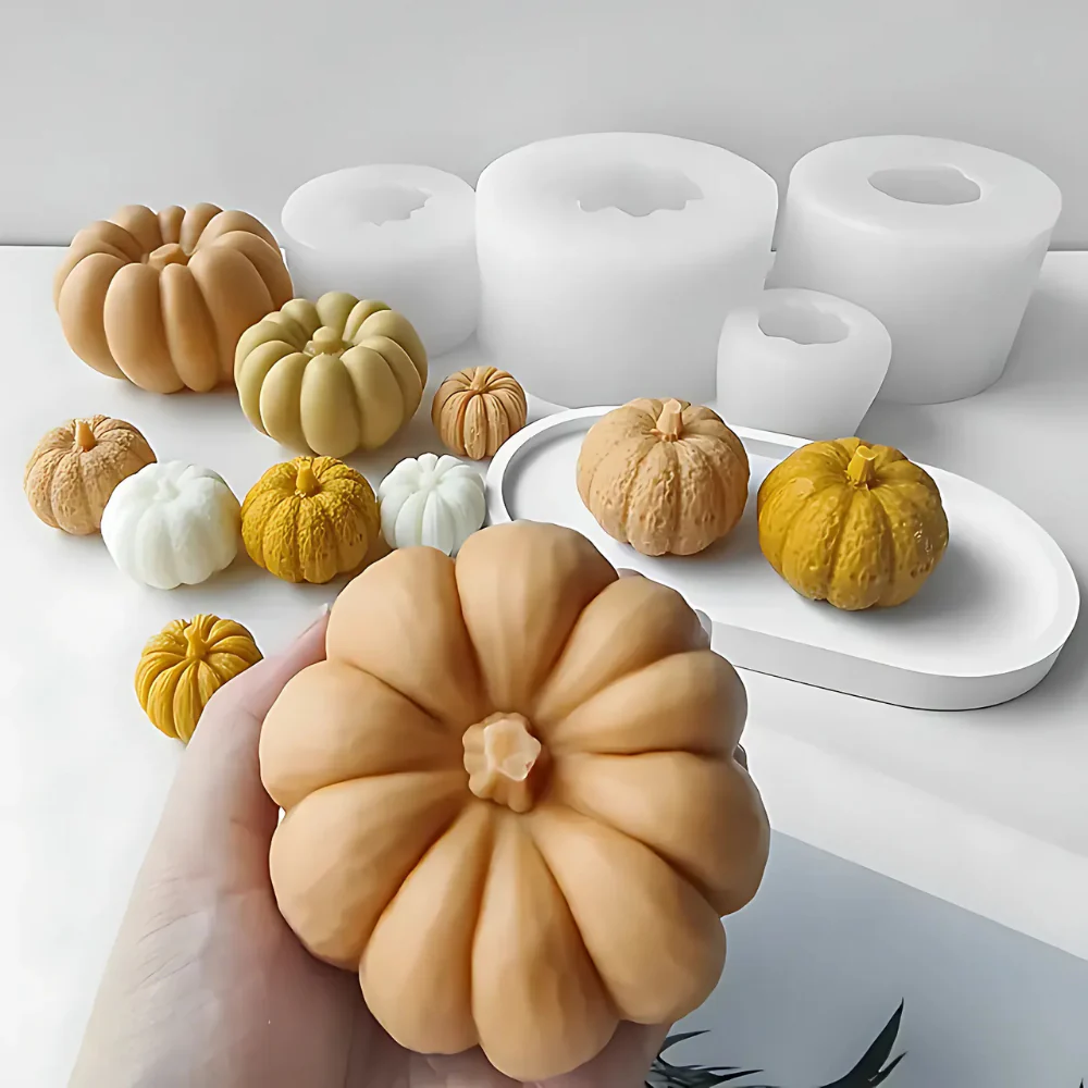 Molde calabaza 9 cm para vela 3D - Imagen 2