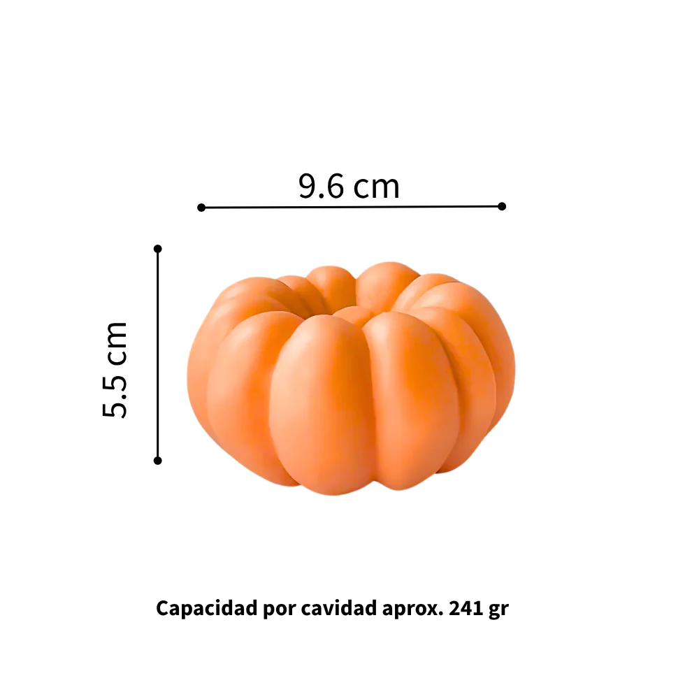 Molde calabaza 9 cm para vela 3D - Imagen 3