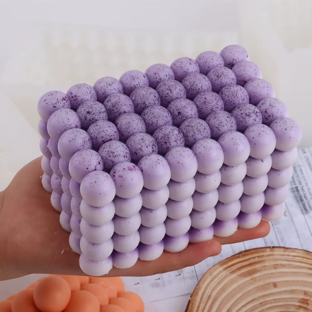 Molde de Silicón Vela Rectangular de Esferas - Imagen 2