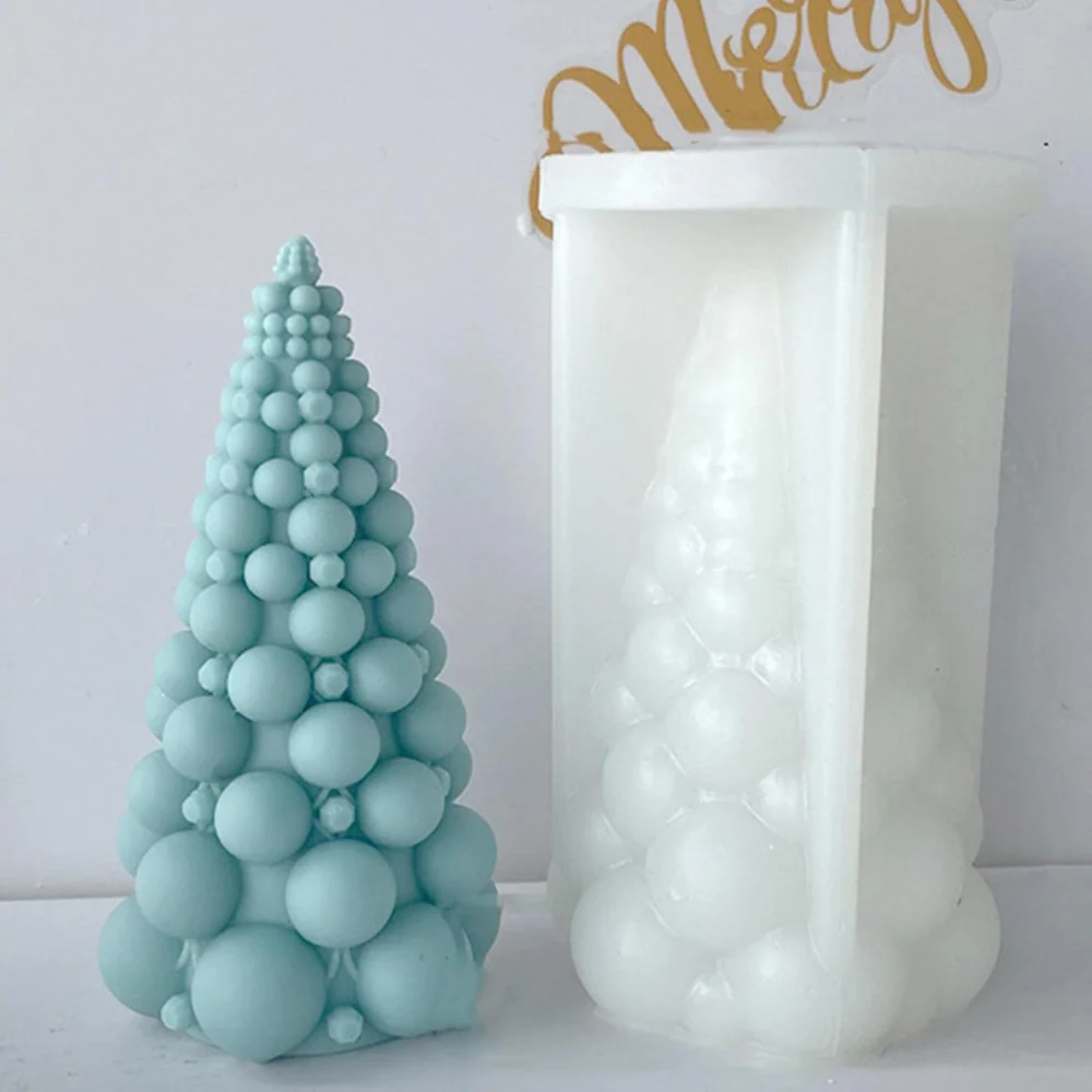 Molde Pino Bolitas Árbol Navideño Molde de Silicón - Imagen 3
