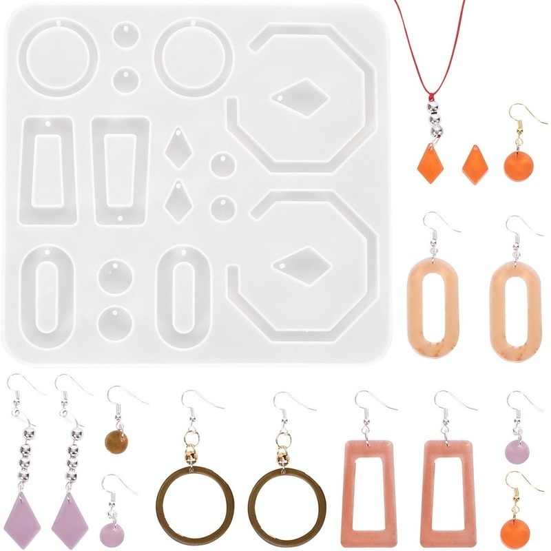 Molde de Silicón para Aretes y Arracadas en Resina