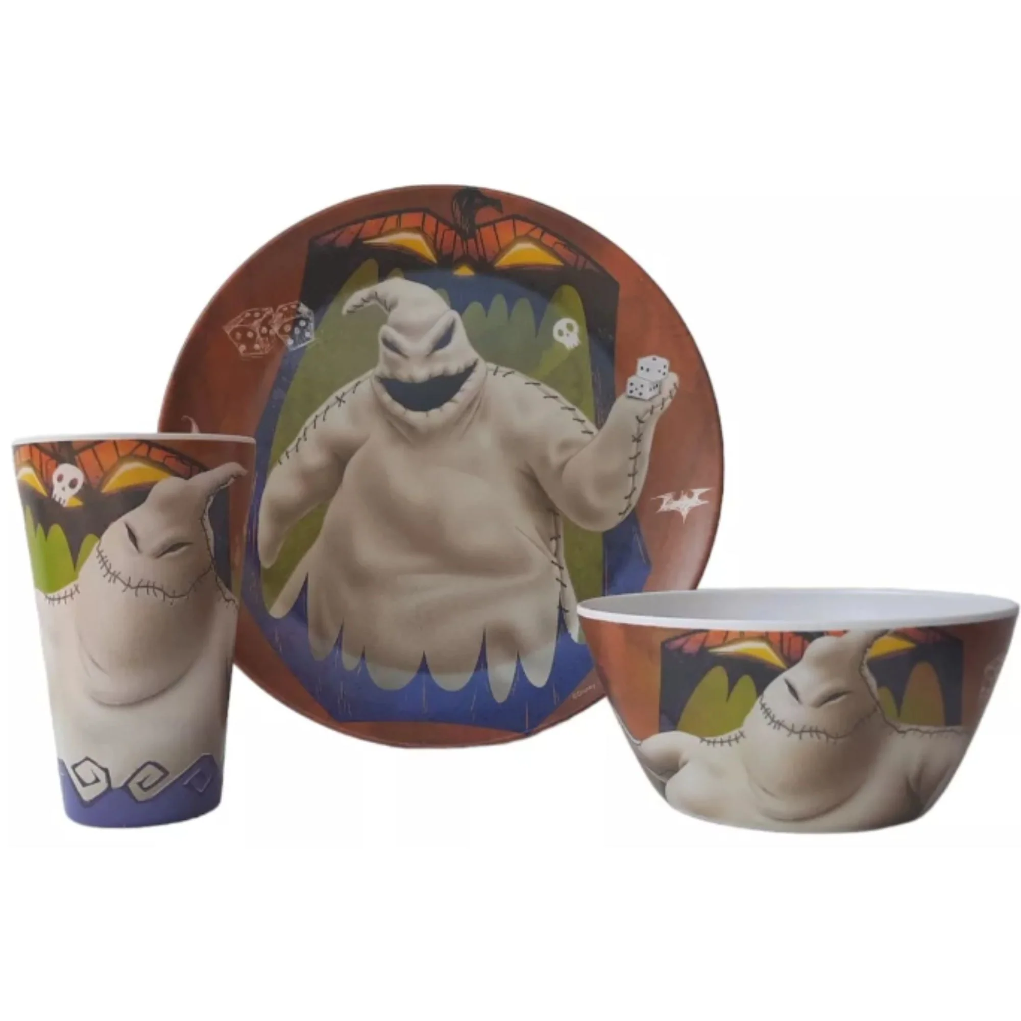 Vajilla Ecológica Fun Kids The Nightmare Before Christmas El Extraño Mundo de Jack Fibra de Bambú 16 pzas 4 personas - Imagen 5