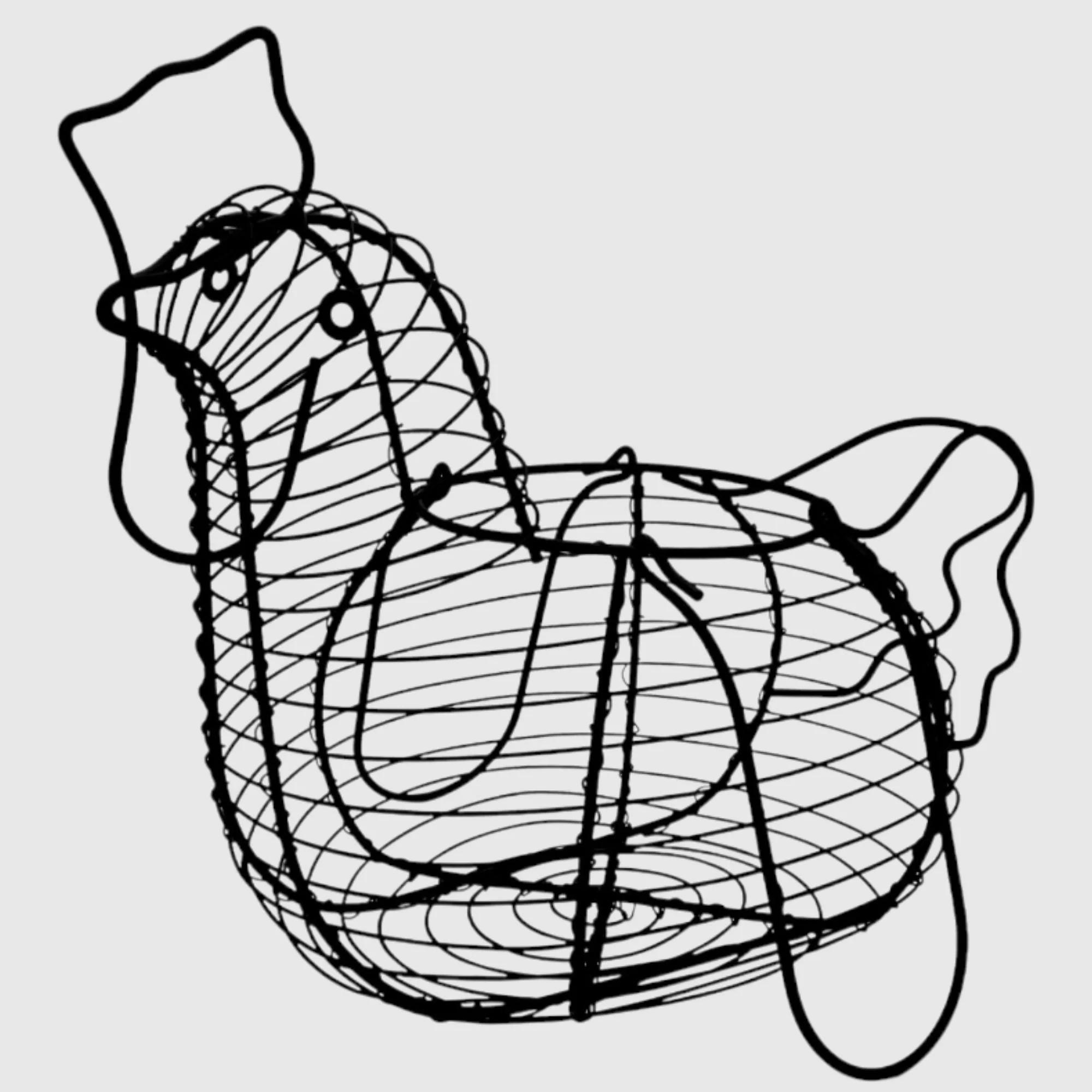 Canasta Huevera en Forma de Gallina Top Choice de Acero Inoxidable - Imagen 3