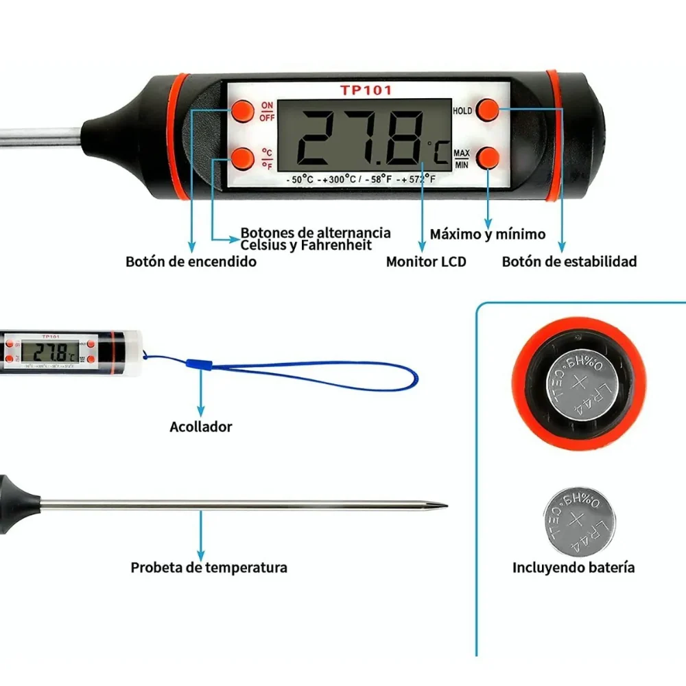 Termómetro Digital para Alimentos y Manualidades - Imagen 3