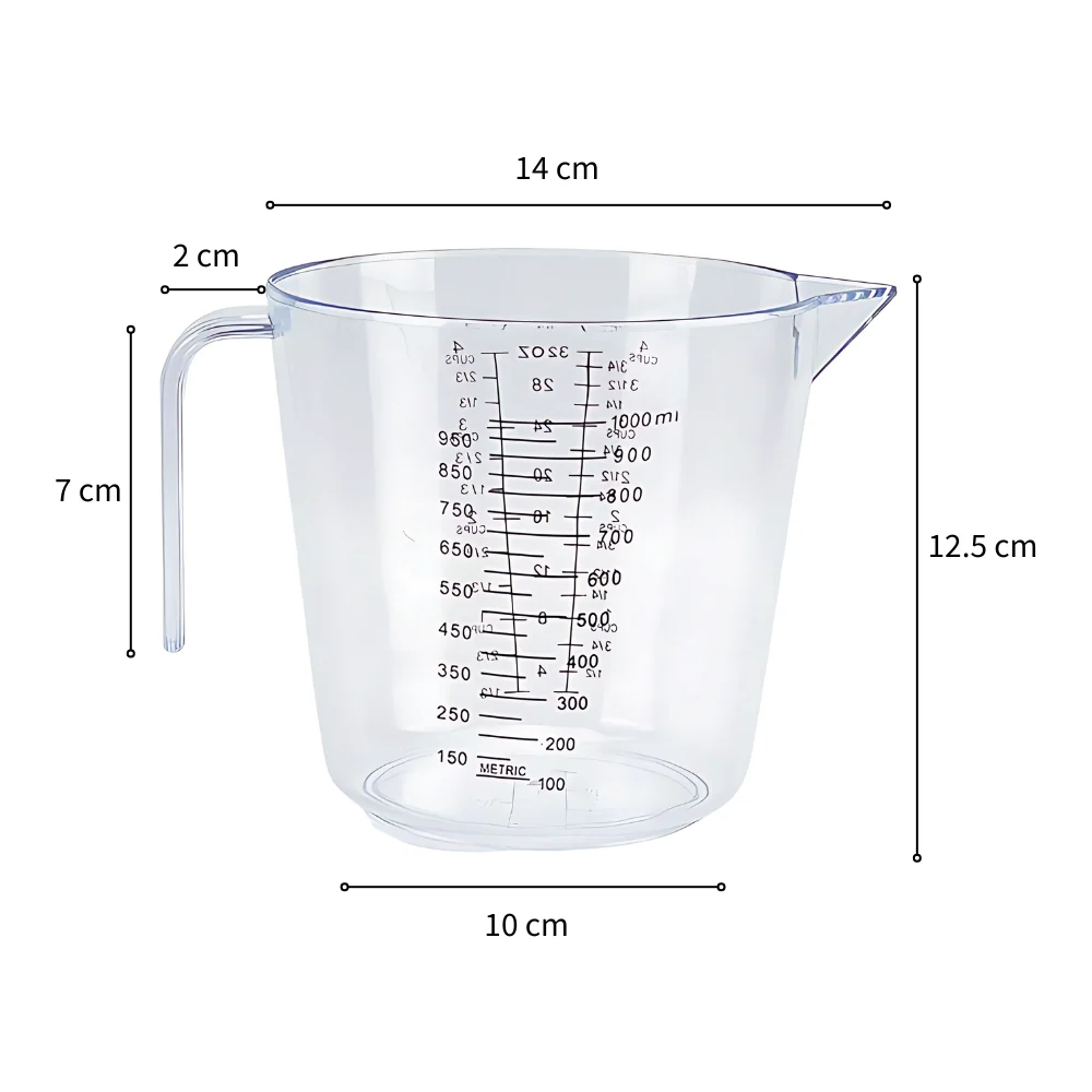 Taza Medidora 1Lt Plástica. - Imagen 4