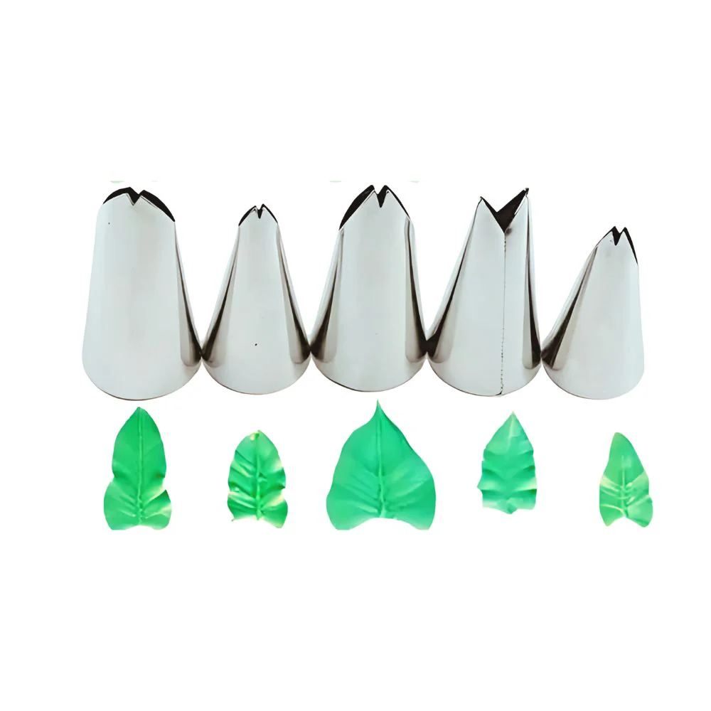 Set de 5 duyas de acero inoxidable.