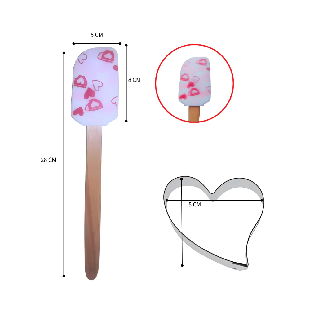 Espátula Con Cortador corazón. - Imagen 3