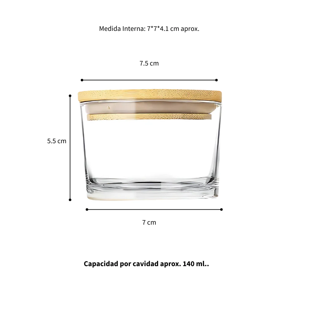 Frascos de Vidrio con Tapa de Madera para Manualidades - Imagen 5