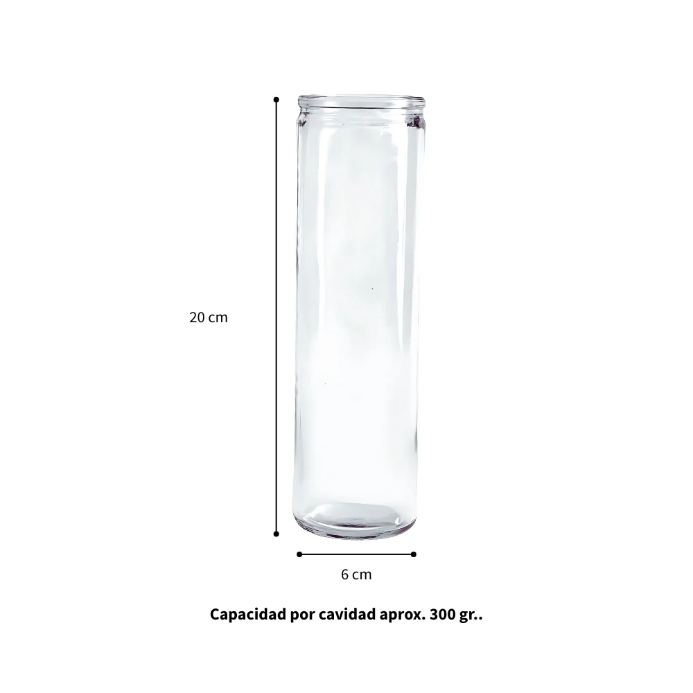 Vaso para Veladora Alto y Liso 6x20 cm - Imagen 4