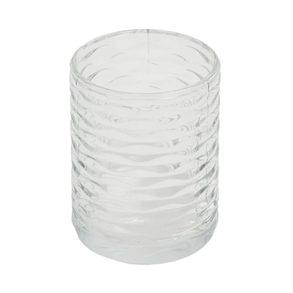 Frasco de Vidrio Rayado Tipo Veladora 220 ml