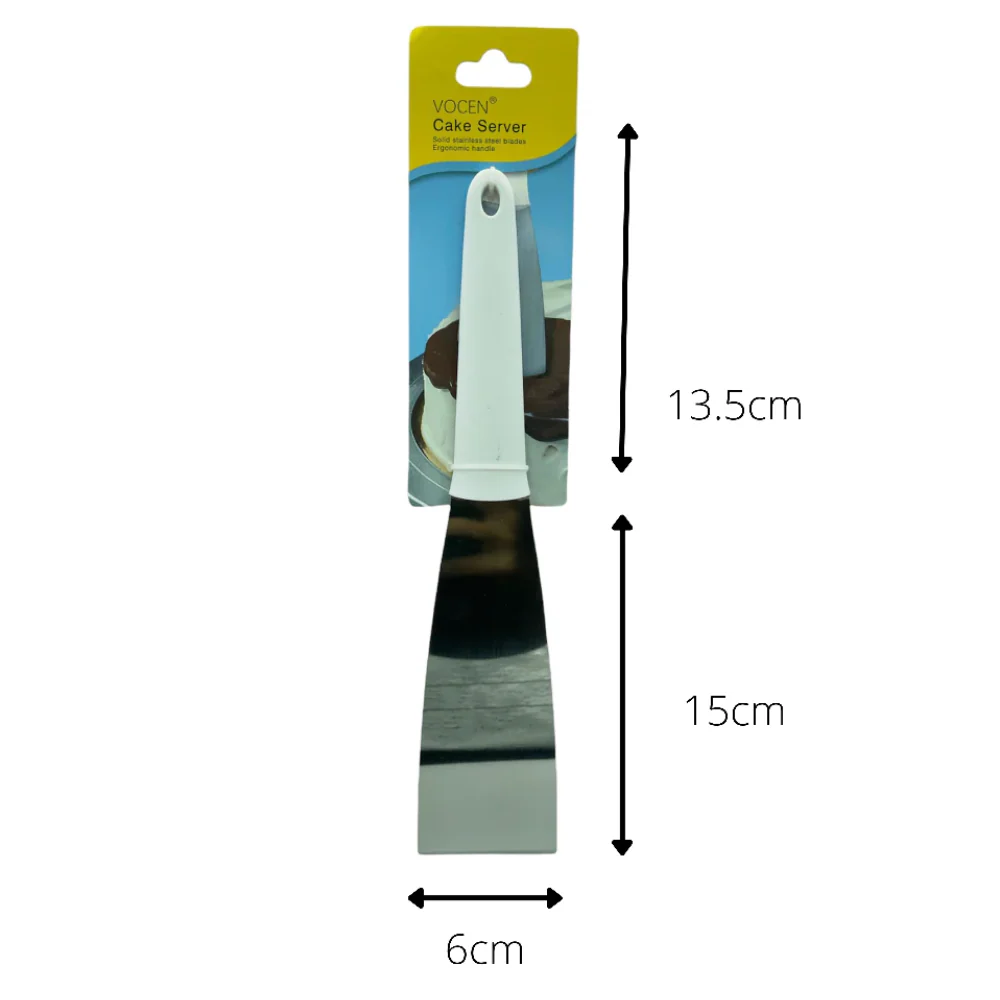 Espátula Plana Pala de Metal Repostera con Mango Plástico 28 cm - Imagen 3