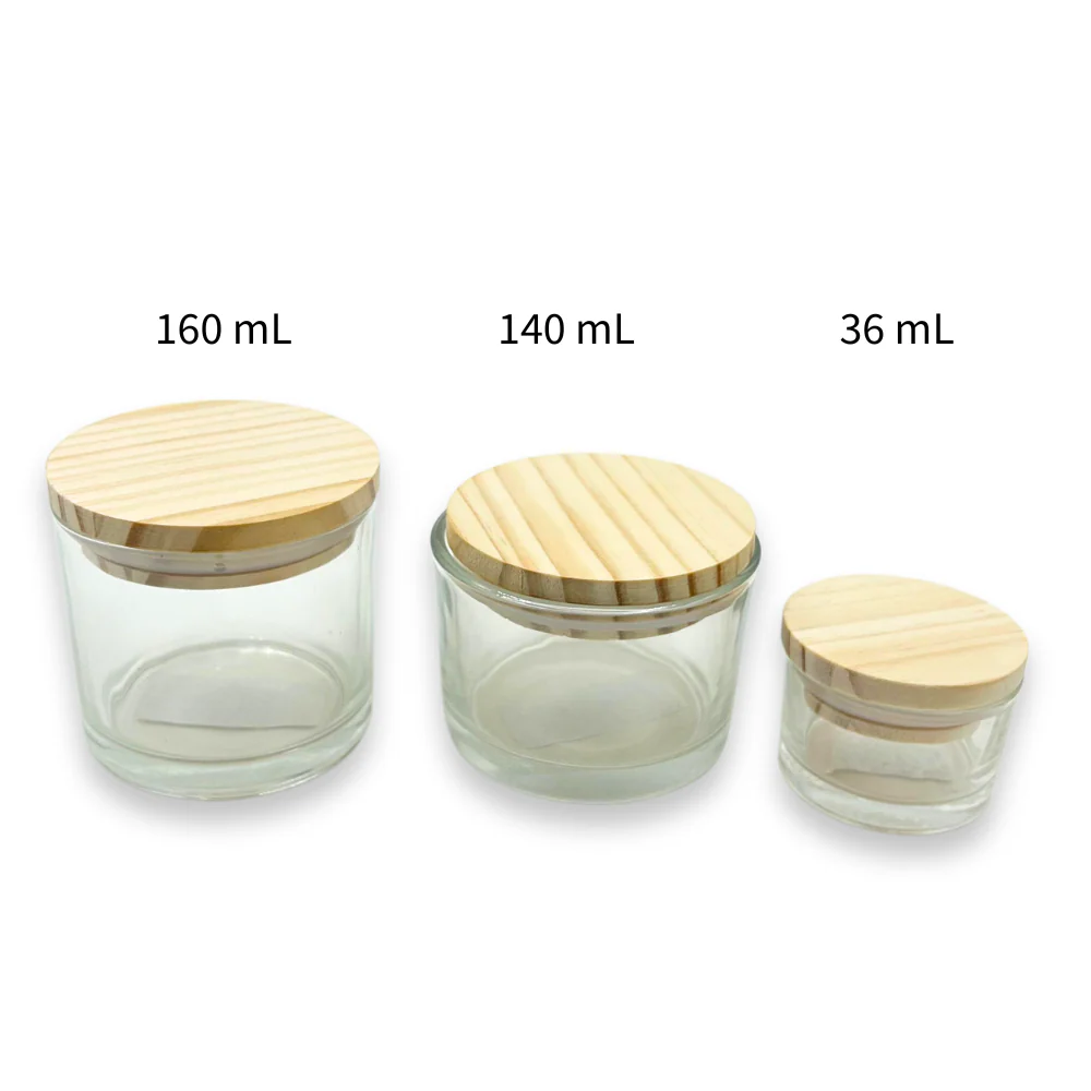 Frascos de Vidrio con Tapa de Madera para Manualidades - Imagen 3