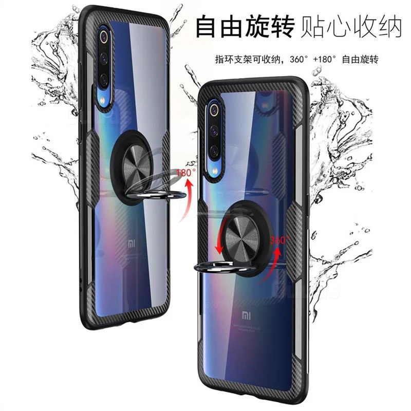 Funda Transparente Con Anillo para Xiaomi Mi 9 SE Mi 9SE - Imagen 3