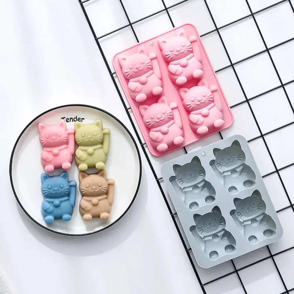 Molde 4 Gatitos Michis de la Suerte - Imagen 2