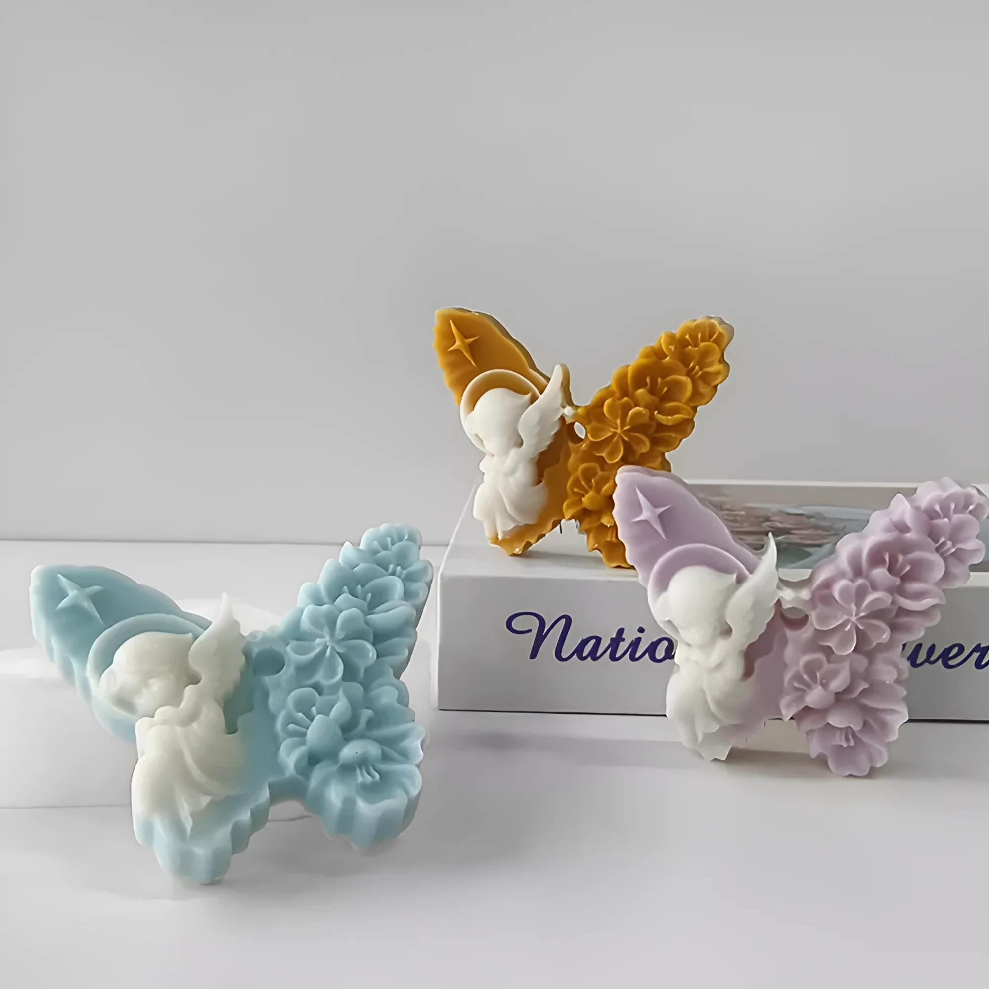 Molde de Mariposa Primavera 3D para Vela Molde de Silicón - Imagen 3